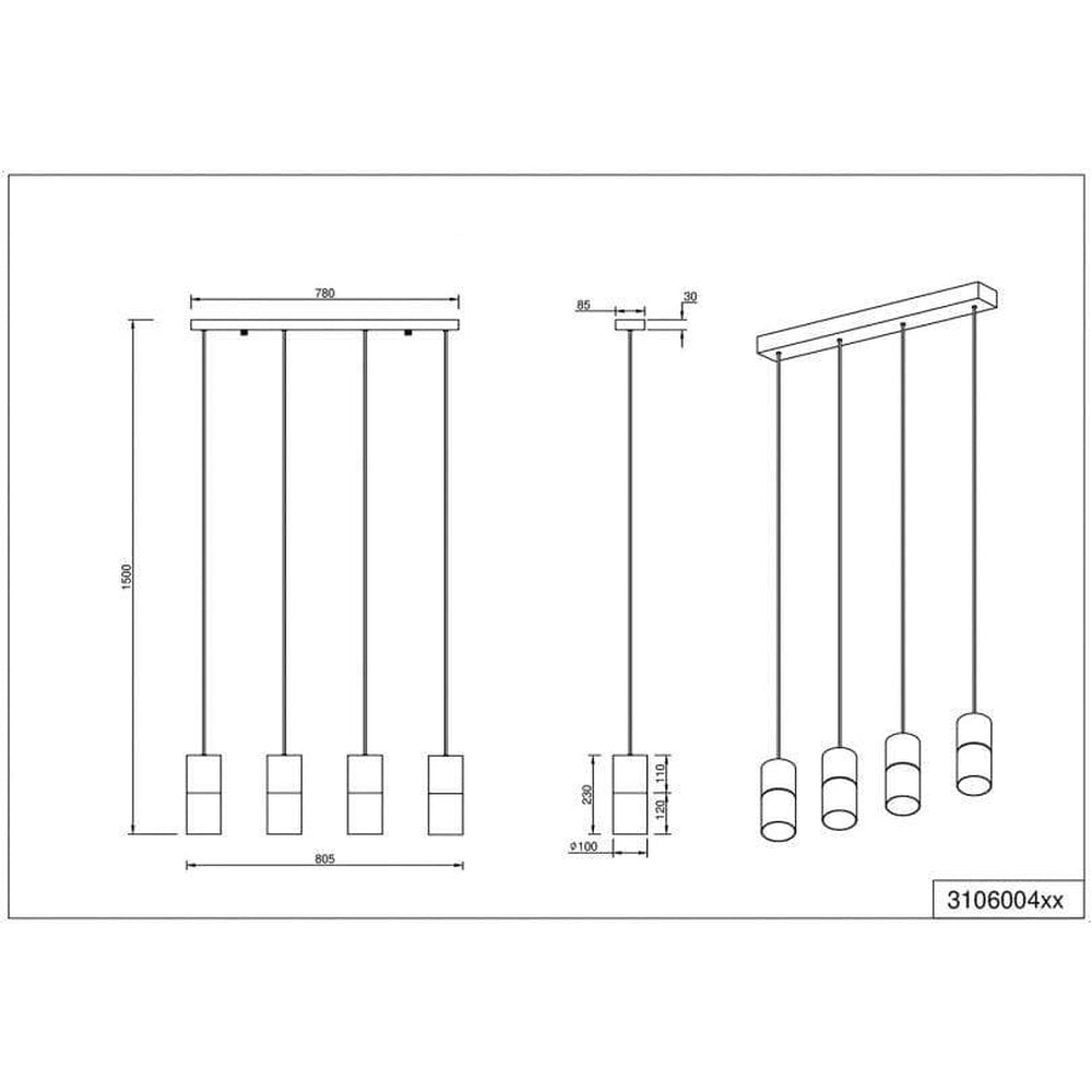 Suspension luminaires pour ilot de cuisine