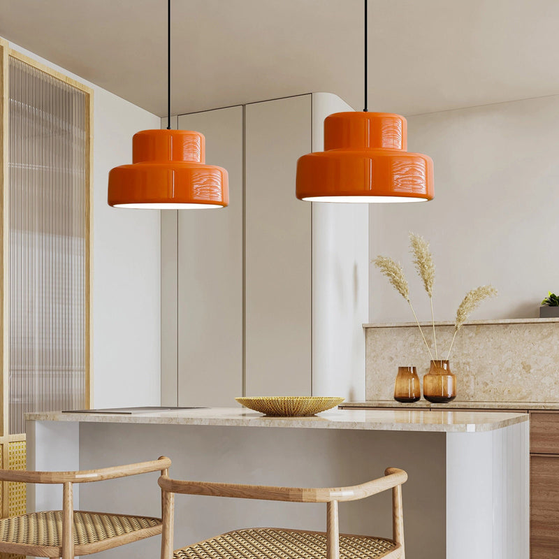 Suspension Vintage Bauhaus Orange - Luminara 0