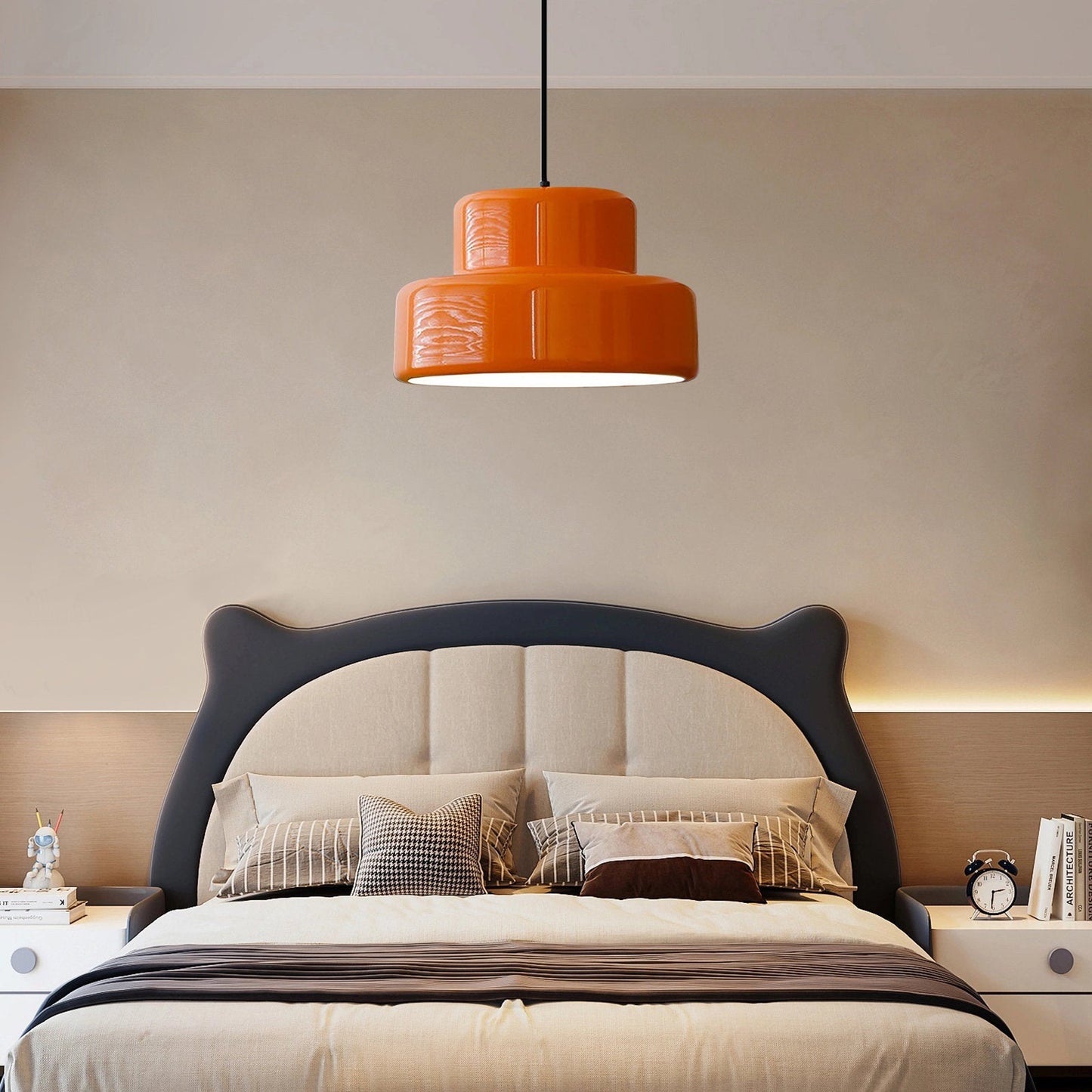 Suspension Vintage Bauhaus Orange - Luminara 1