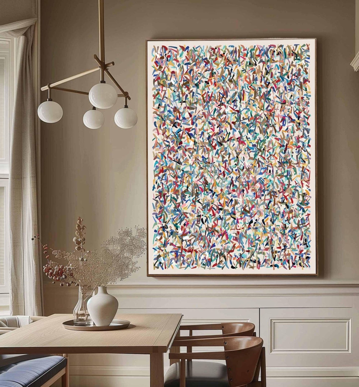 Toile Murale Abstraite Colorée - Artisanal Lunea 6
