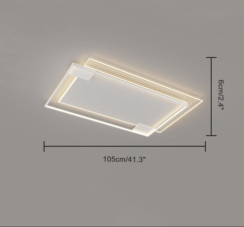 Flat Profile Geometric Recessed Ceiling Light