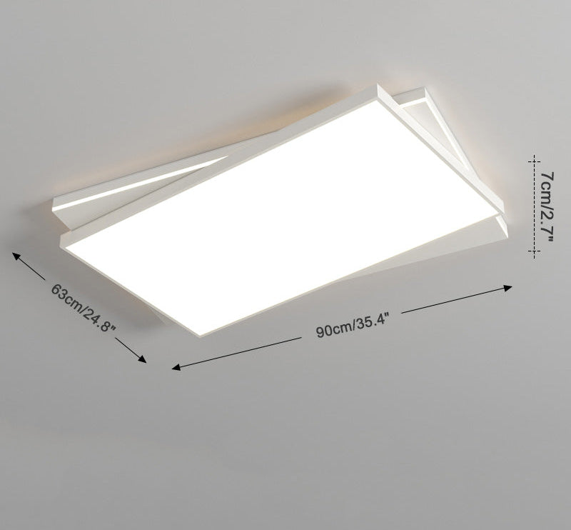 Plafonnier Carré Plat Moderne