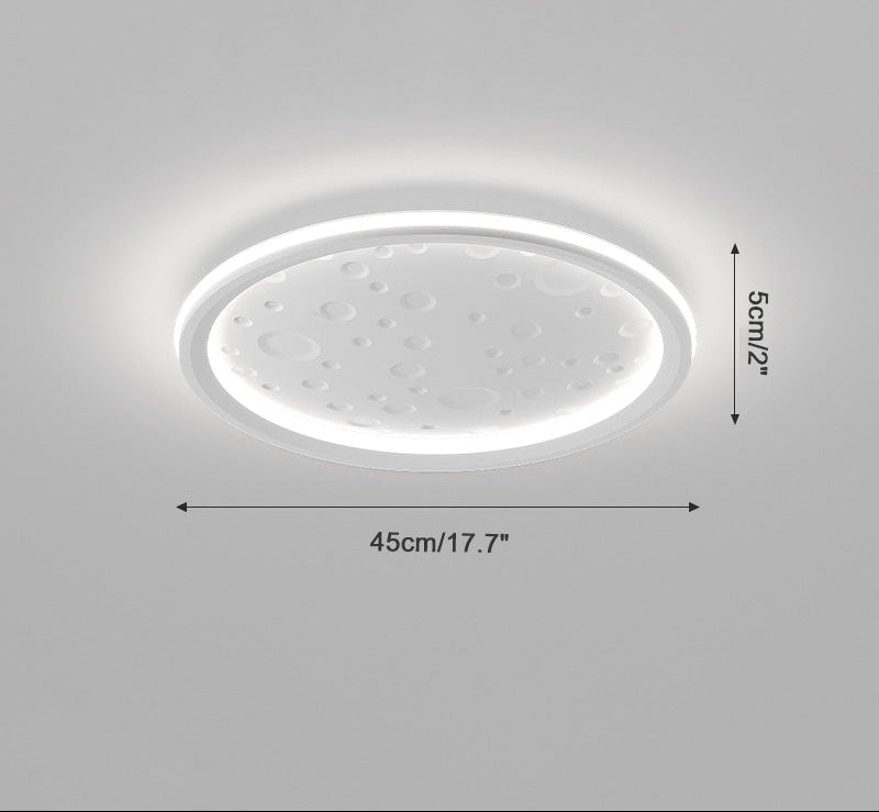 Plafonnier Rond Lune Épurée