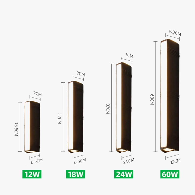 Applique Murale Extérieure LED Moderne - Élégance Aluminium IP65 5