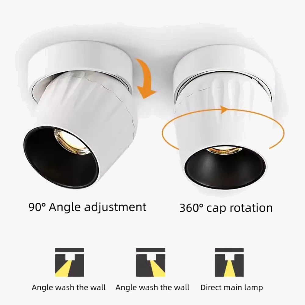 Plafonnier LED Design Arrondi - Éclairage Dimmable pour Salon et Cuisine-4