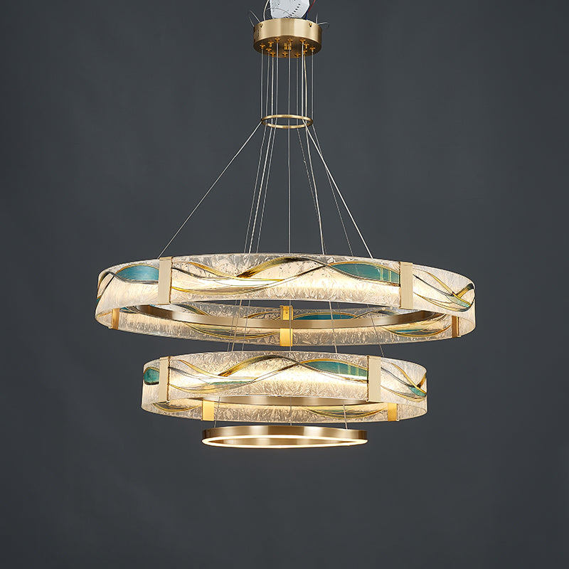 Round Enamel Nebula Chandelier