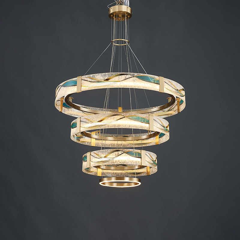 Round Enamel Nebula Chandelier