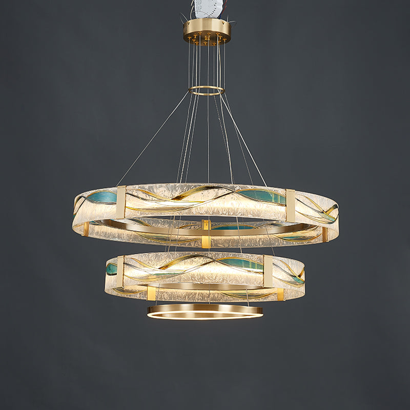 Round Enamel Nebula Chandelier