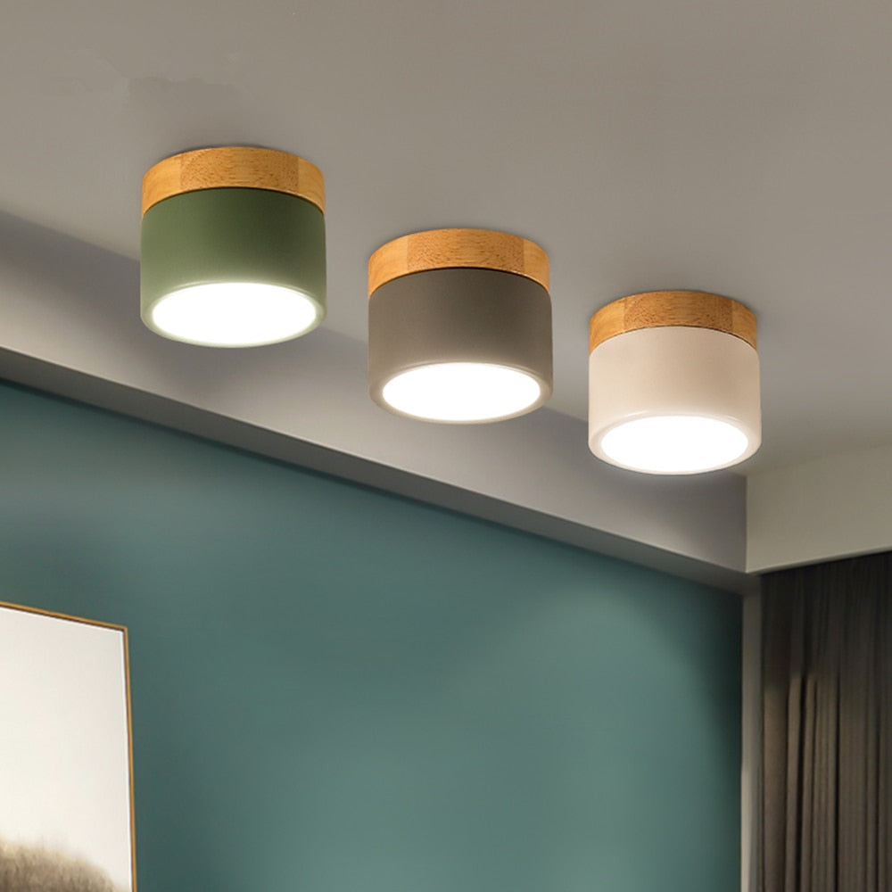 Spot LED Moderne en Bois et Métal - Allan-2