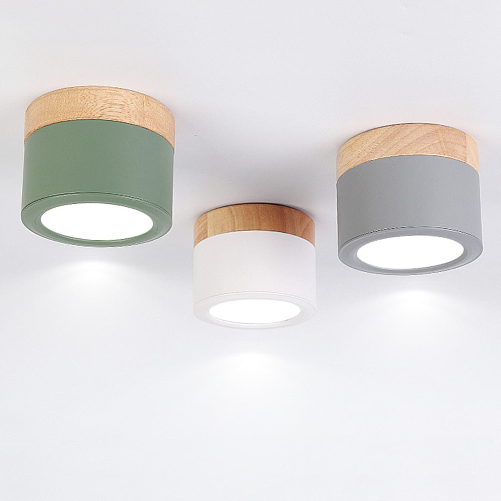 Spot LED Moderne en Bois et Métal - Allan-5