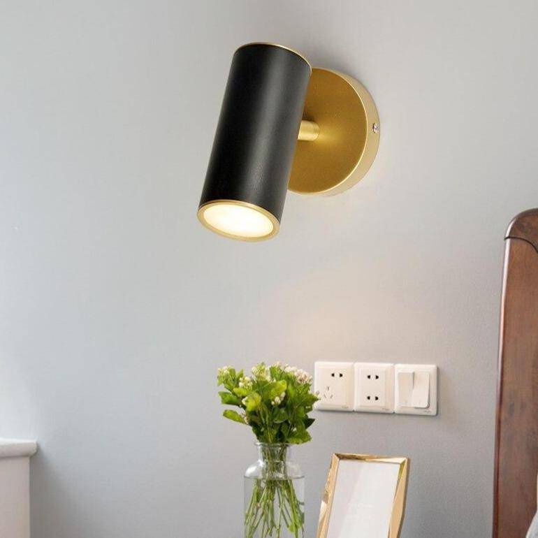 Applique Murale LED Cylindrique Éclat Doré - Design Moderne et Élégant-4