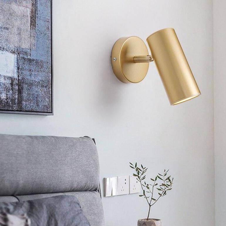 Applique Murale LED Cylindrique Éclat Doré - Design Moderne et Élégant-2