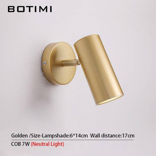 Applique Murale LED Cylindrique Éclat Doré - Design Moderne et Élégant-6