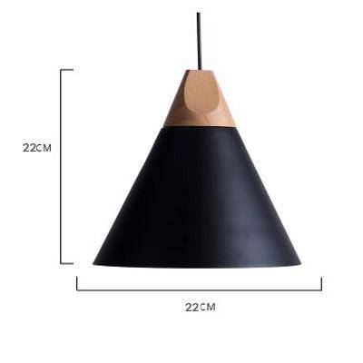 Suspension Vintage en Bois et Aluminium - Cone-4