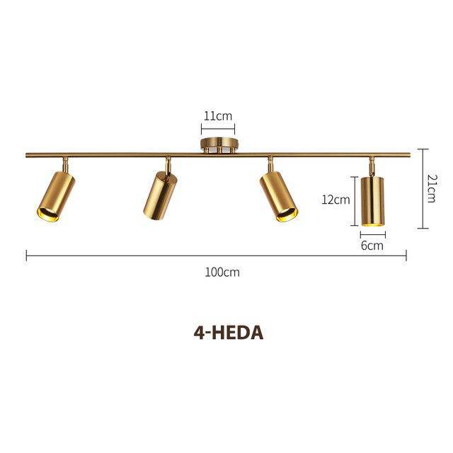 Variant image for Spot LED Arrondi en Métal Doré - Élégance Moderne-7