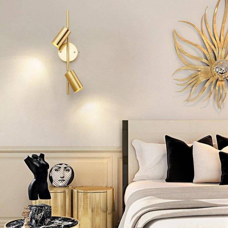 Plafonnier LED Aluminium Noir et Doré - Éclat Moderne-4