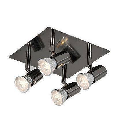 Plafonnier LED Chromé à Spots Orientables - Éclat Moderne-2