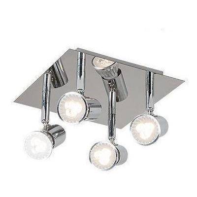 Plafonnier LED Chromé à Spots Orientables - Éclat Moderne-4