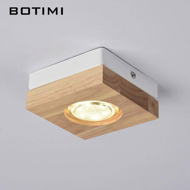 Spot LED Encastrable en Bois - Élégance Naturelle-1