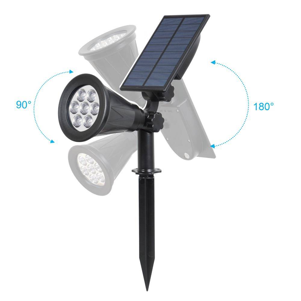 Spot LED Solaire Dirigeable - Éclat Moderne pour Éclairage Extérieur-2