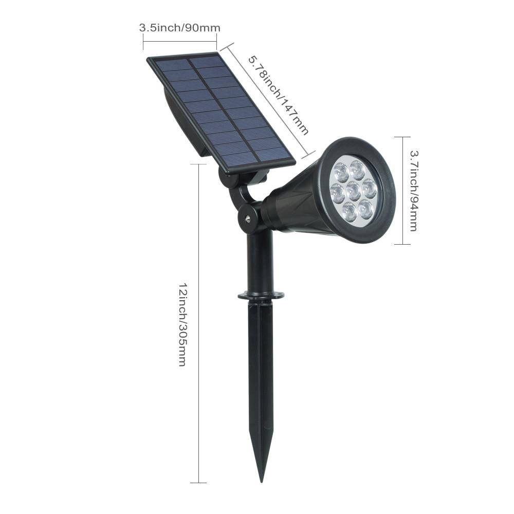 Spot LED Solaire Dirigeable - Éclat Moderne pour Éclairage Extérieur-4