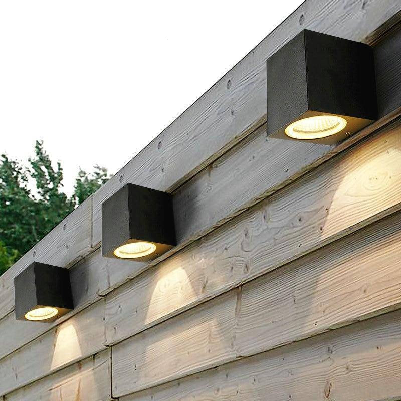 Applique Extérieure LED Cubique - Élégance Moderne et Éclairage Doux-2