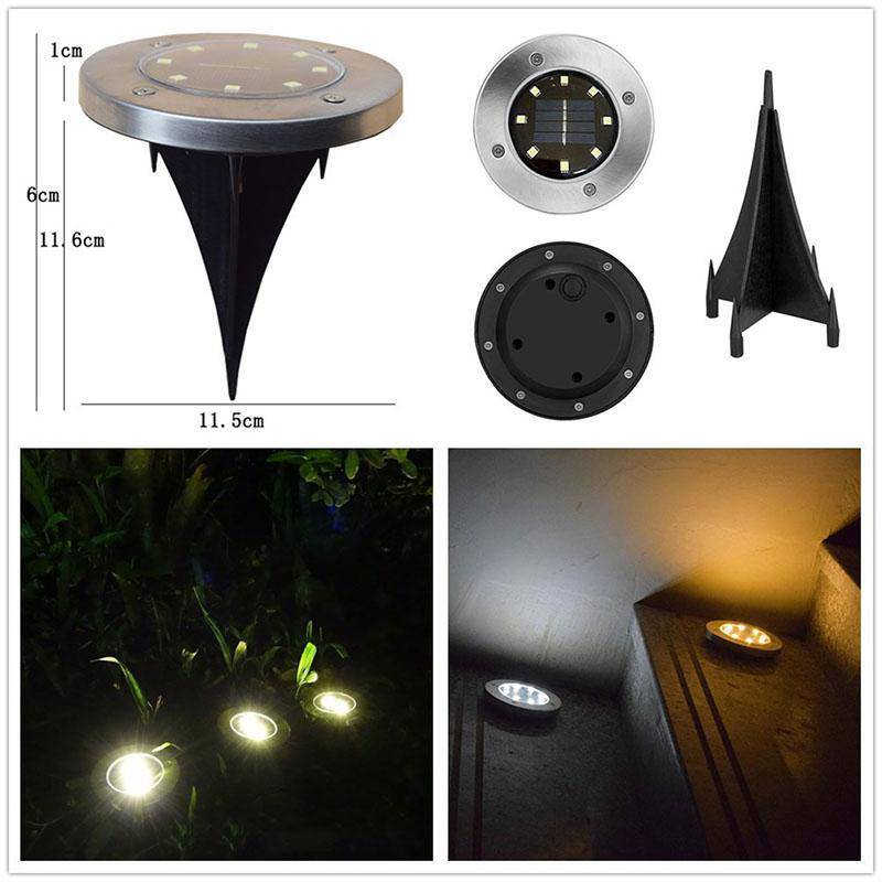 Spot LED Solaire Encastrable - Luminaire Moderne pour Extérieur-2