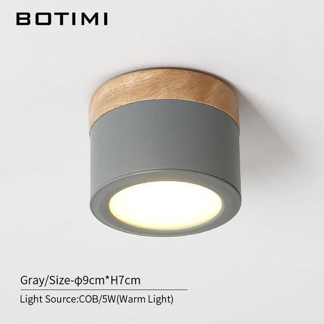 Variant image for Spot LED Cylindrique en Bois - Élégance Moderne-2