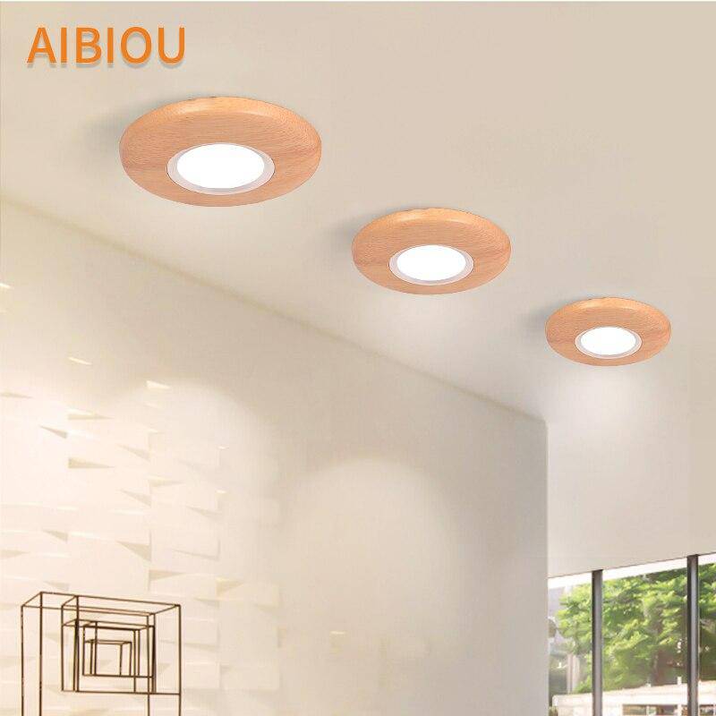 Plafonnier LED en Bois - Aibiou Design Moderne-3