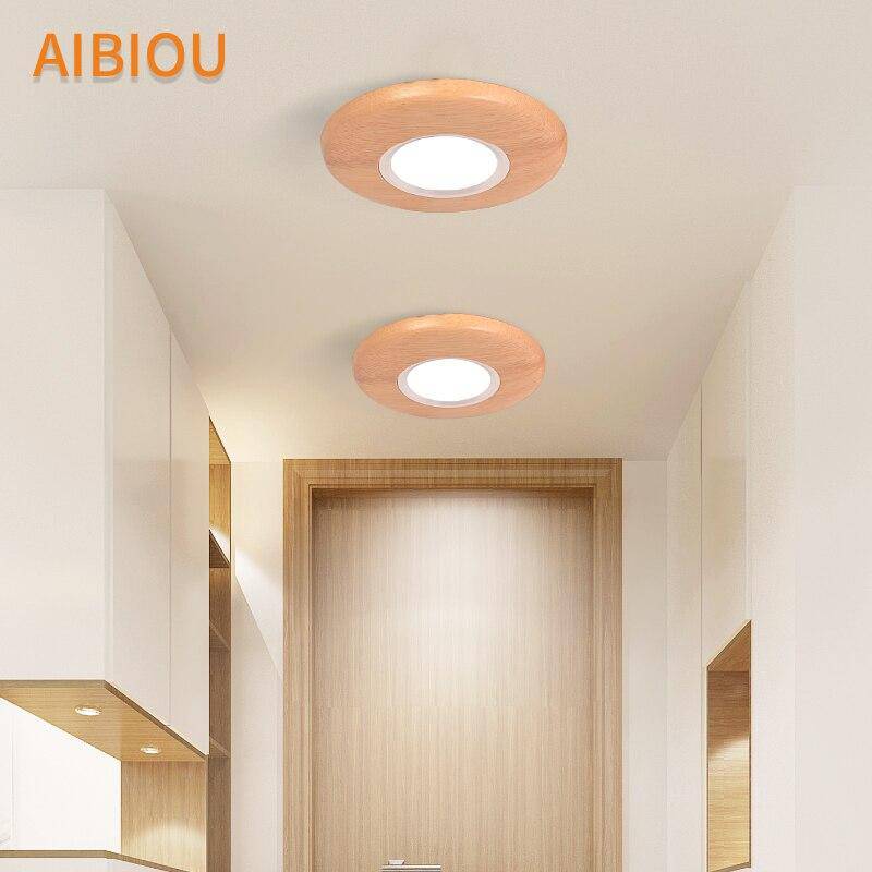Plafonnier LED en Bois - Aibiou Design Moderne-4