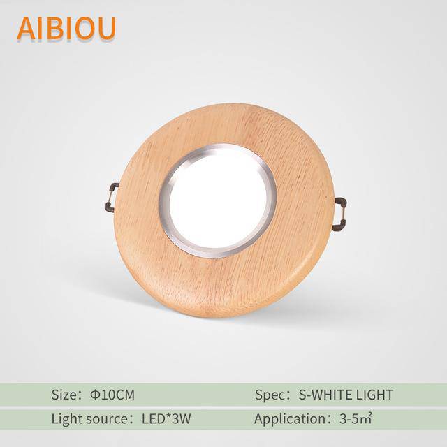 Plafonnier LED en Bois - Aibiou Design Moderne-6