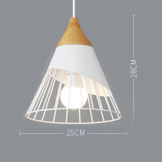 Variant image for Suspension Nordic en Métal Coloré et Bois - Élégance Graphique-22