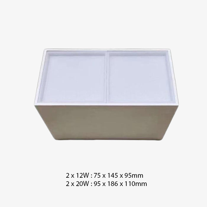 Variant image for Plafonnier Cube LED Design - Aluminium Moderne-22
