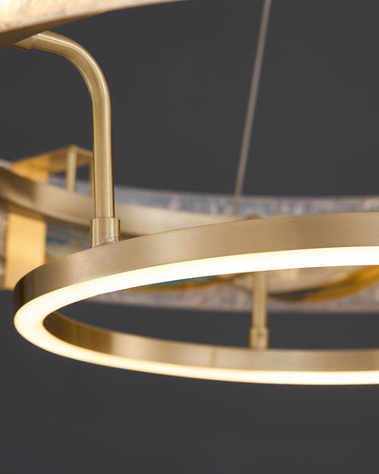 Round Chandelier - Enameled Shine