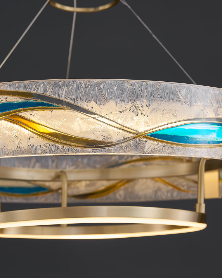 Round Chandelier - Enameled Shine