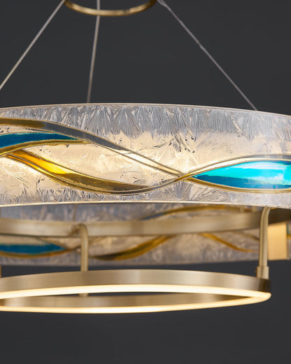Round Chandelier - Enameled Shine