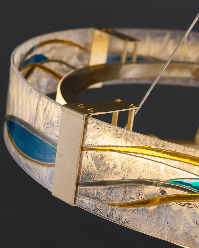 Round Chandelier - Enameled Shine