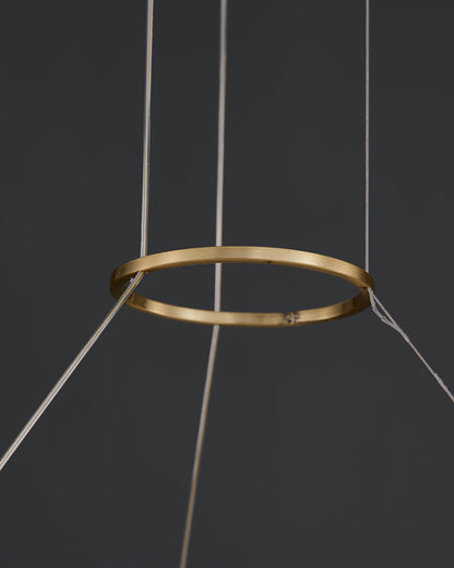 Round Chandelier - Enameled Shine
