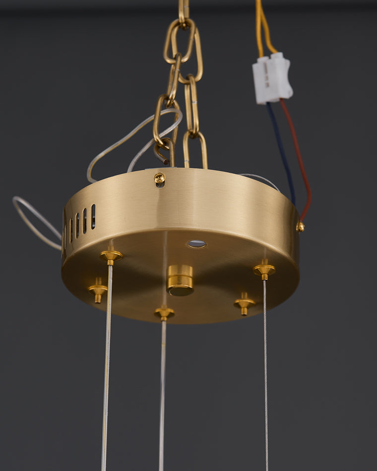 Round Chandelier - Enameled Shine