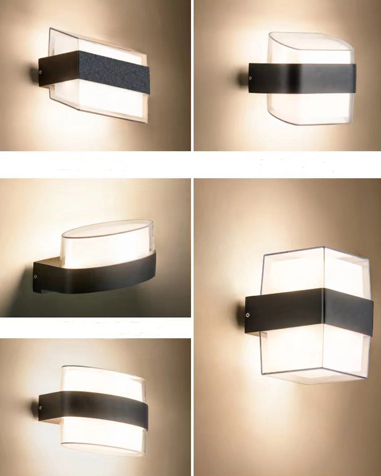 Applique Murale Extérieure GeoLumen Noir – Design Géométrique Moderne