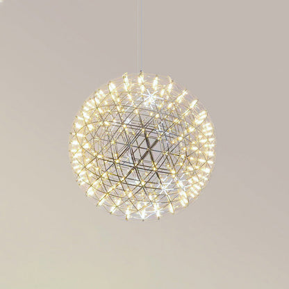 Lustre Céleste en Sphères Lumineuses