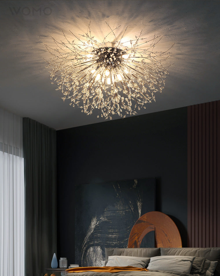 Dandelion Crystal Ceiling Light