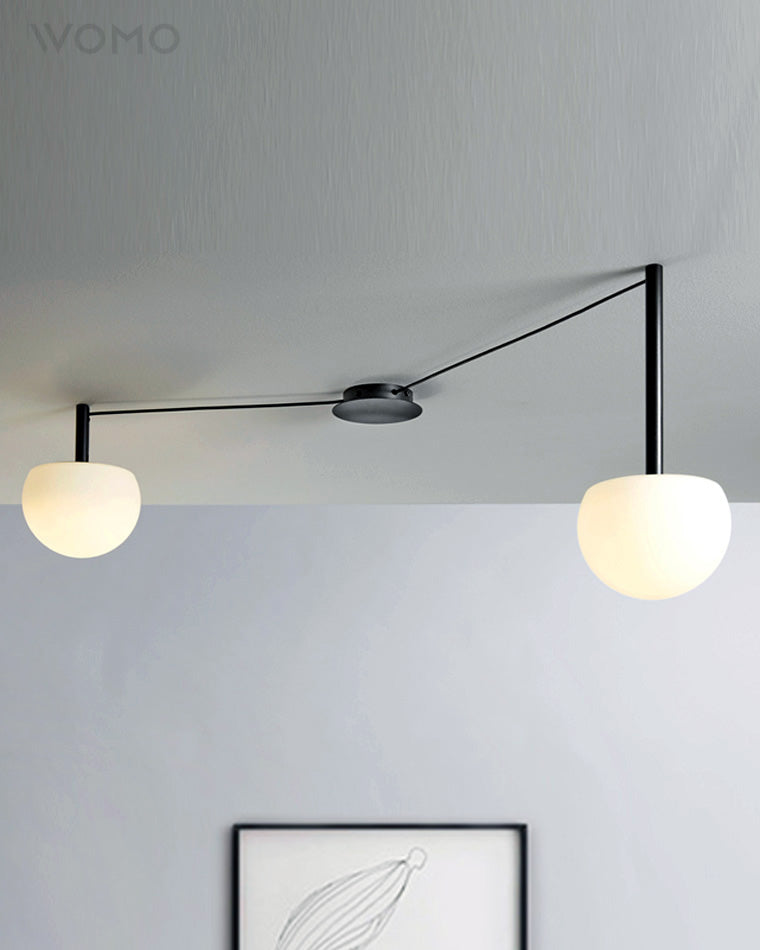 Frosted Glass Globe Ceiling Light