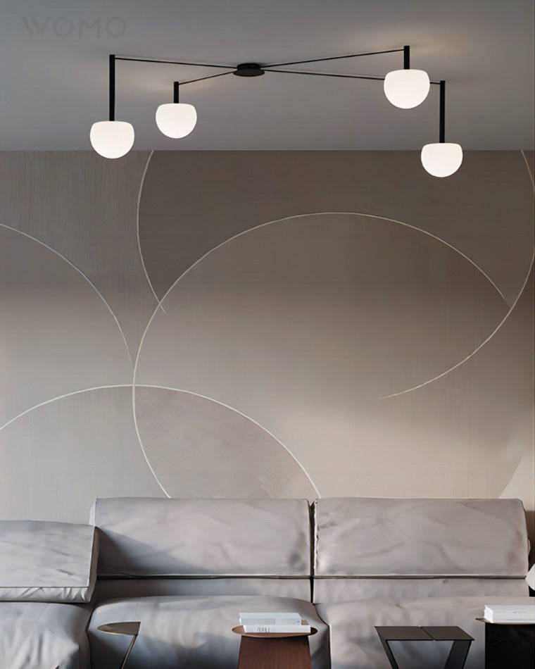 Frosted Glass Globe Ceiling Light