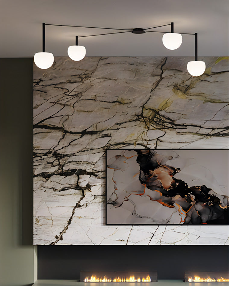 Frosted Glass Globe Ceiling Light