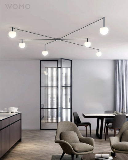 Frosted Glass Globe Ceiling Light
