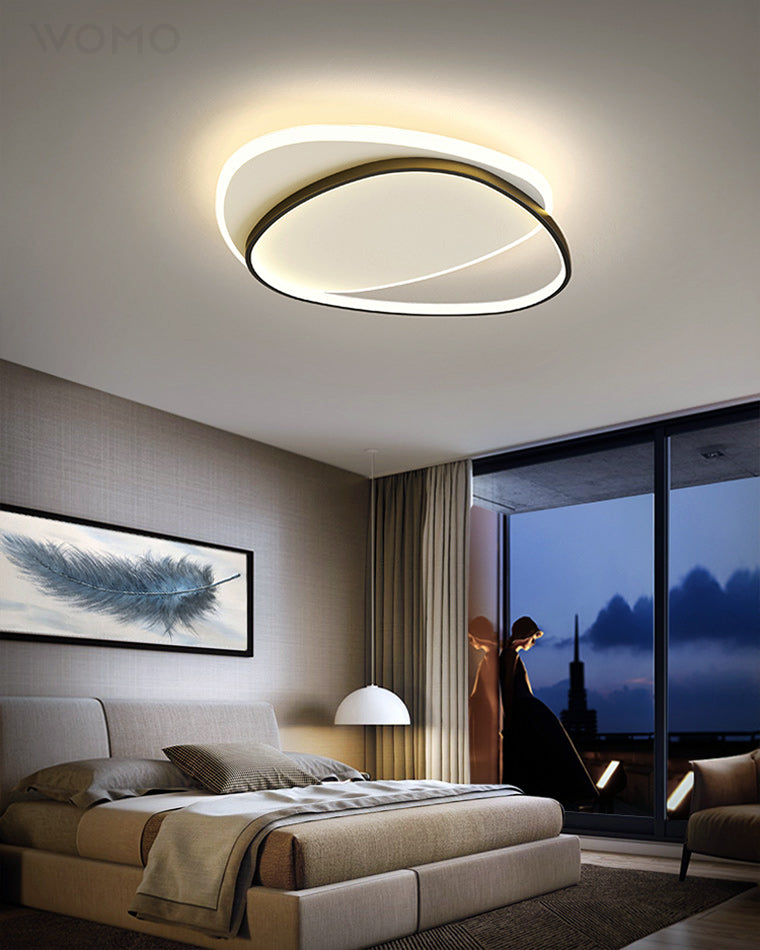 Dimmable Flat Geometric Ceiling Light