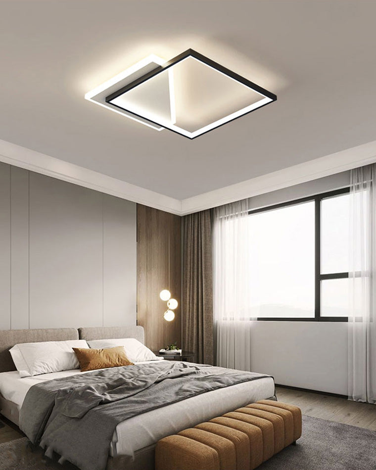 Dimmable Flat Geometric Ceiling Light