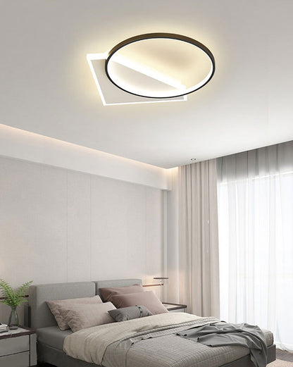 Dimmable Flat Geometric Ceiling Light