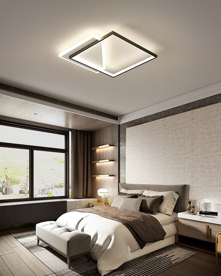 Dimmable Flat Geometric Ceiling Light